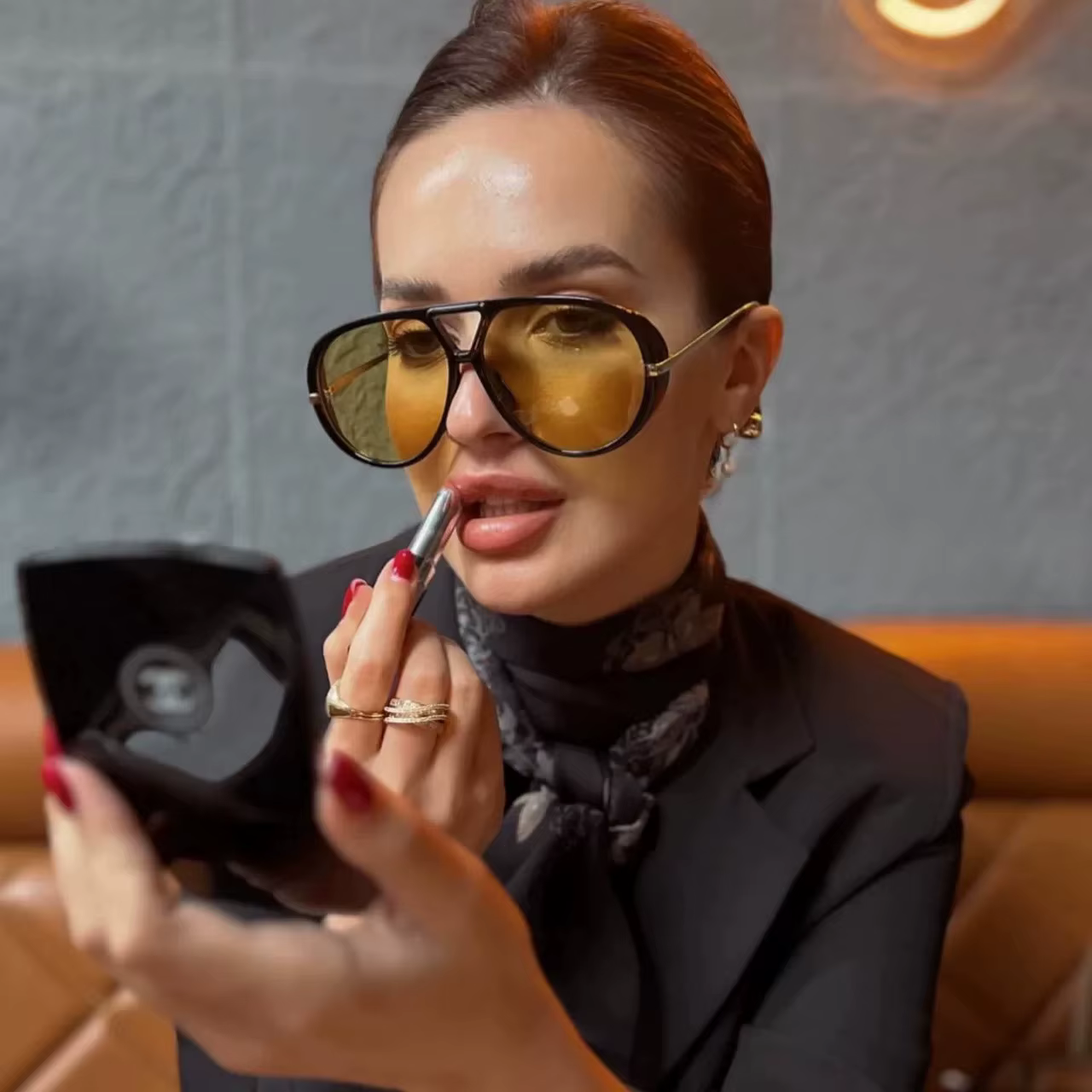 Luxury Vintage Punk Double Bridge Eyewear Oversized Sun Glasses