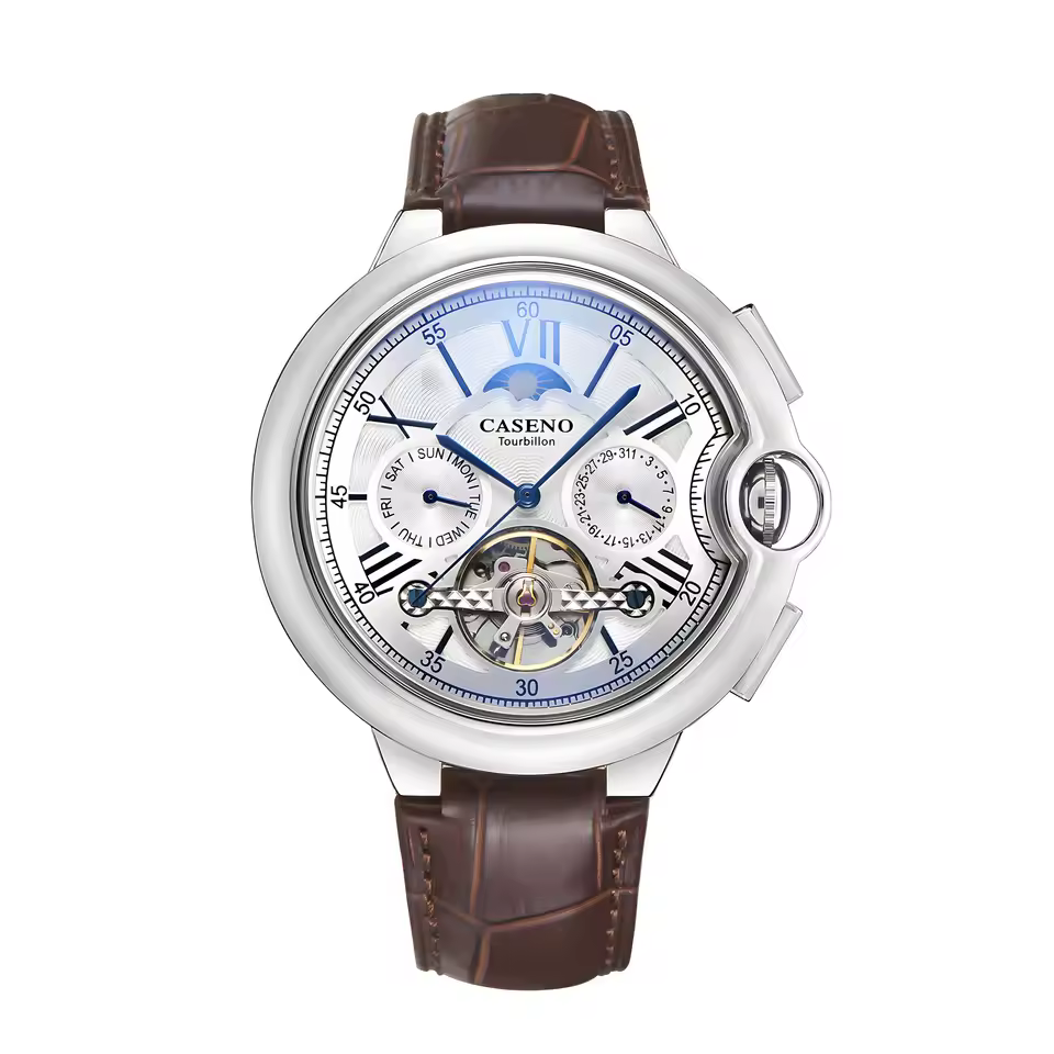 Men’s Fully Tourbillon Belt Mechanical Automatic Watch
