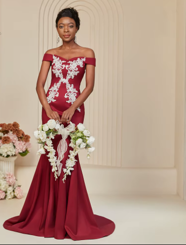 Mermaid Bodice Strappy Back Sophisticated Bespoke Evening Maxi Dresses - Image 4