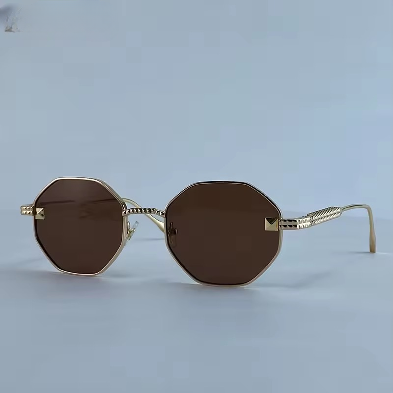 Vintage Oversized Steampunk Metal Frame Square Sunglass For Classic Shades - Image 6