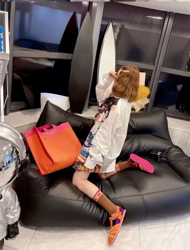 Simple Rib Letter Lovely Colored Cotton Medium Socks - Image 2