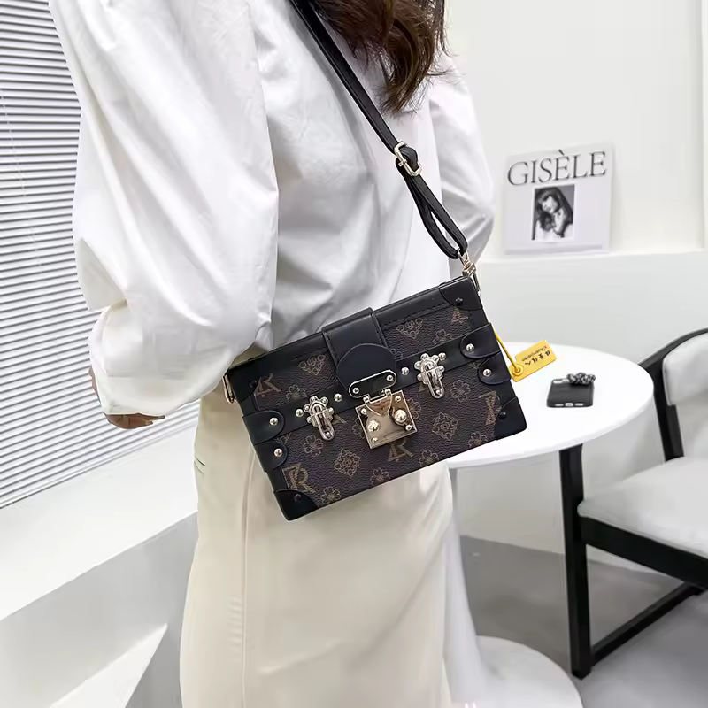 Retro Solid Fashion Small Box Shoulder Crossbody Bag