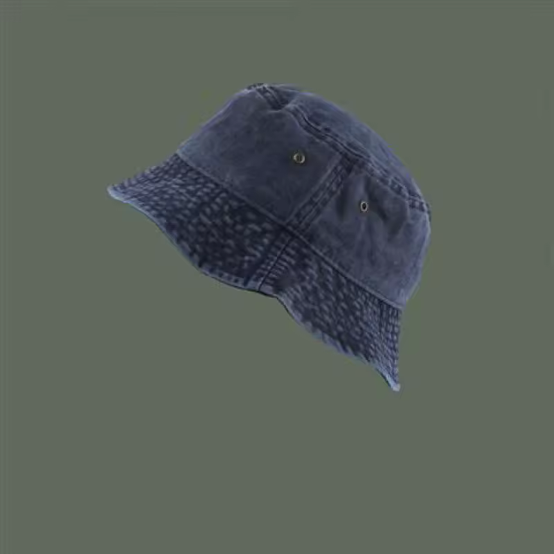 Cowboy Bucket Wide Brim Solid Color Denim Fisherman Cap - Image 4