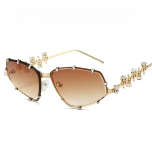 Vintage Rhinestone Oversized Metal Glasses Frame Men Clear Lens Glasses