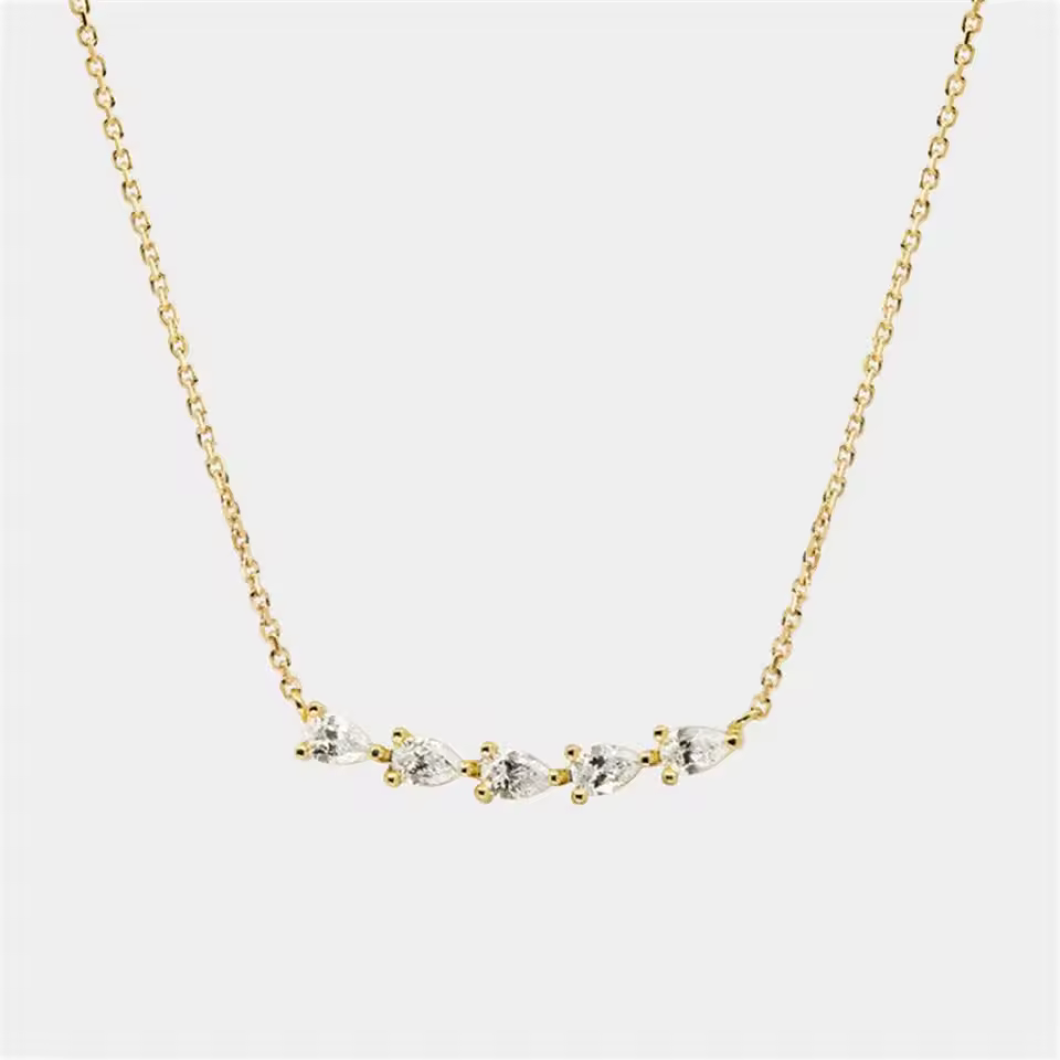 Trendy Zircon Oval Party Circular O Chain Pendant Necklace