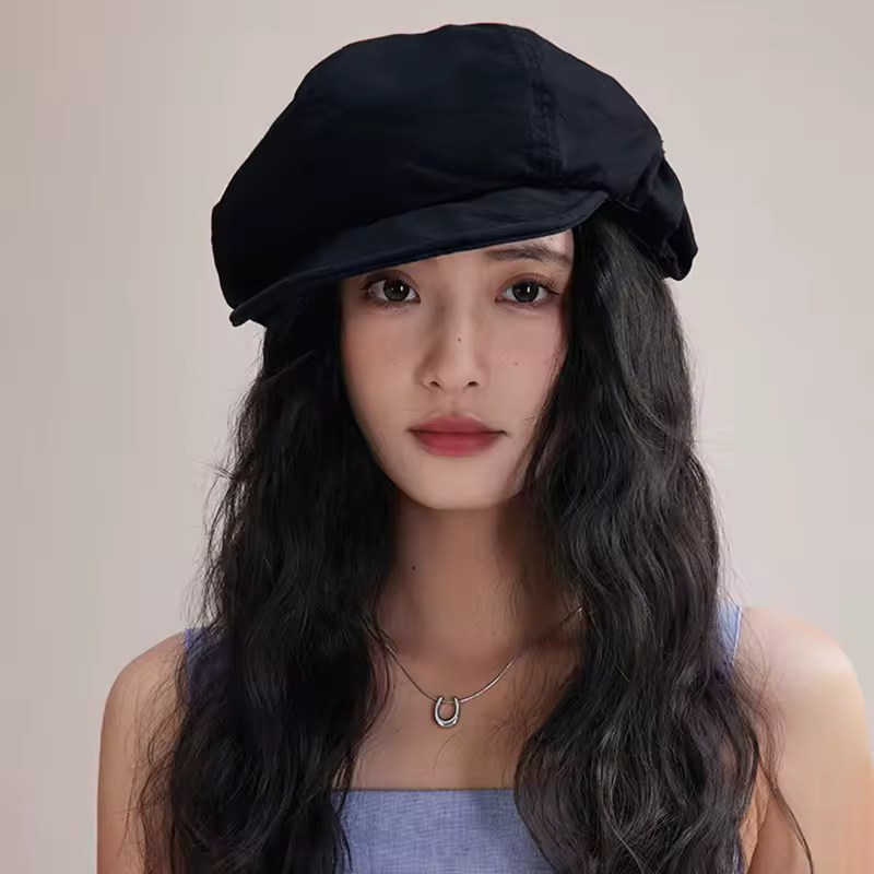 Solid Color Cotton Hemp Beret Painter Artist Peaked Cap