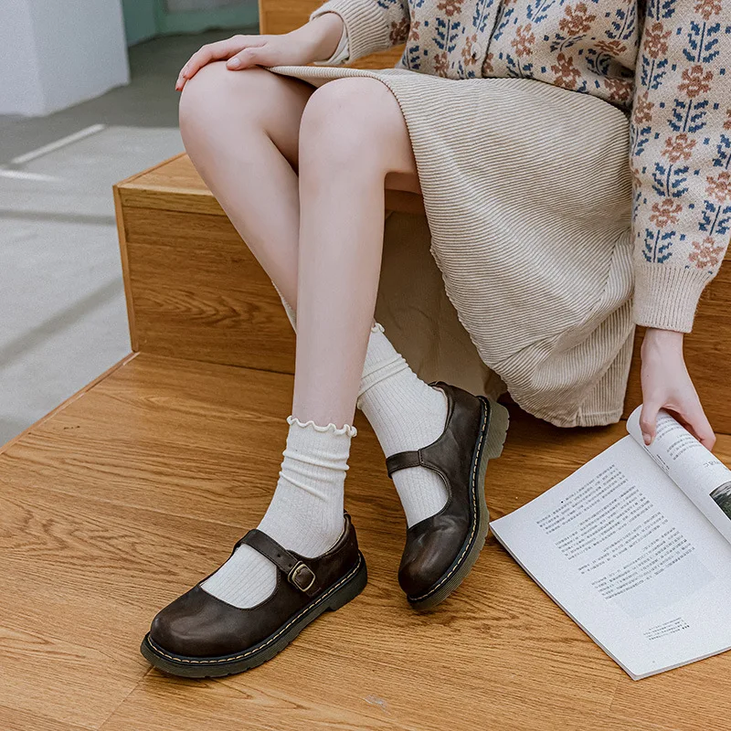 Solid Color Split 2 Toe Foot Finger Cotton Flip Flop Sandal Split Mid Tube Socks - Image 5