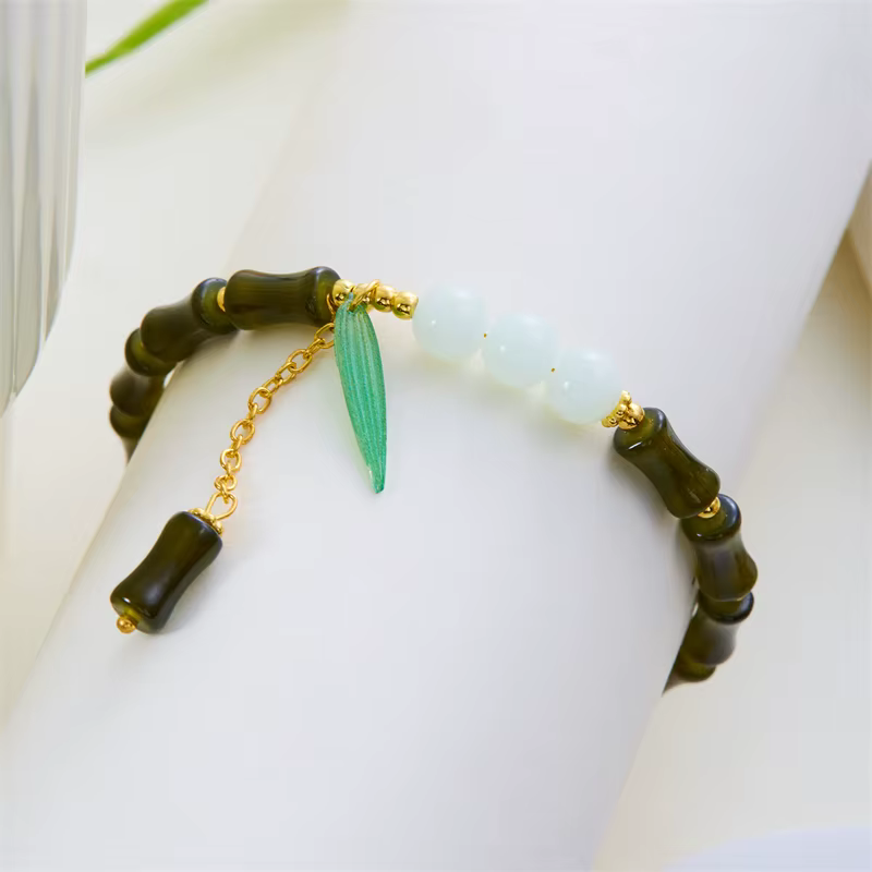 Sweet Bamboo Joint Flower Pendant Daily Wear Bracelet - Image 2