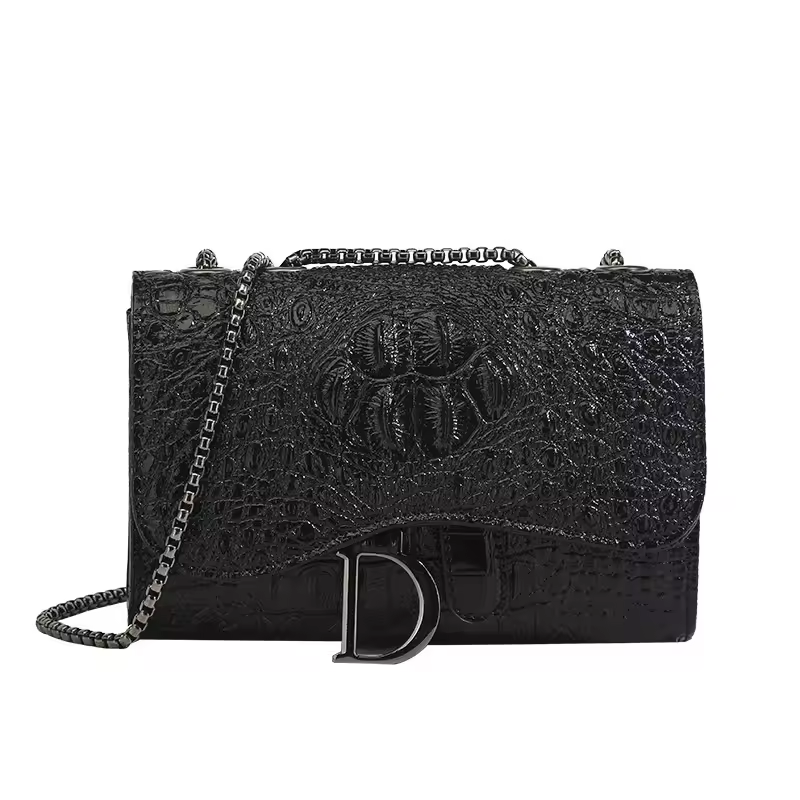Trendy Interior Slot Pocket Small Square Single Shoulder Chain Bag - Image 3