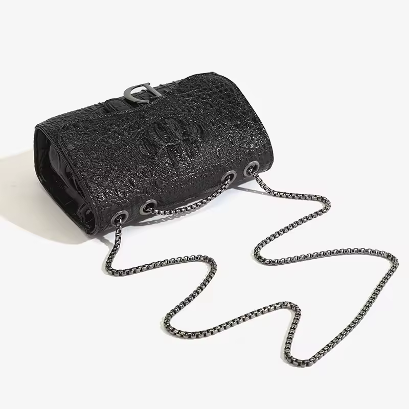 Trendy Interior Slot Pocket Small Square Single Shoulder Chain Bag - Image 4