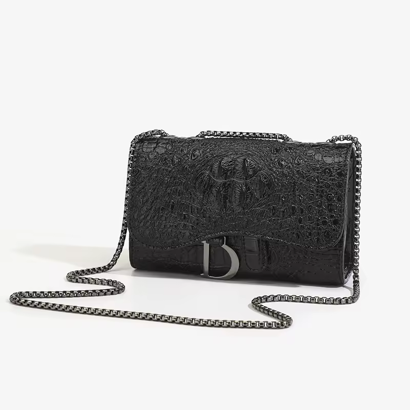 Trendy Interior Slot Pocket Small Square Single Shoulder Chain Bag - Image 2