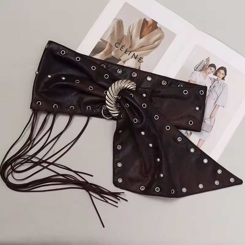 Trendy Retro Tassels Metal Buckle Gothic Waist Jeans Belt