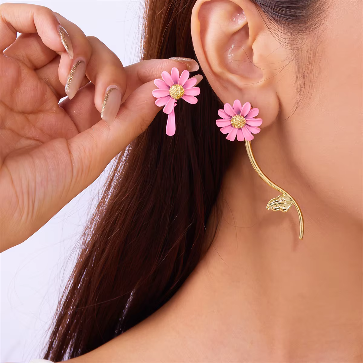 Vintage Daisy Flower Sweet Sunflower Floral Zinc Alloy Earring