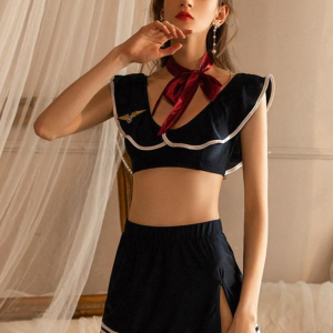 Vintage Fashion Costume Polyester Fiber Choker Skirt Top Hat