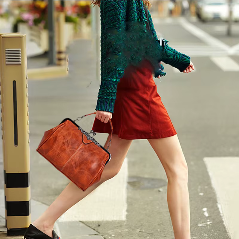 Vintage Soft Leather Evening Wallet Shopping Crossbody Hobos Bag