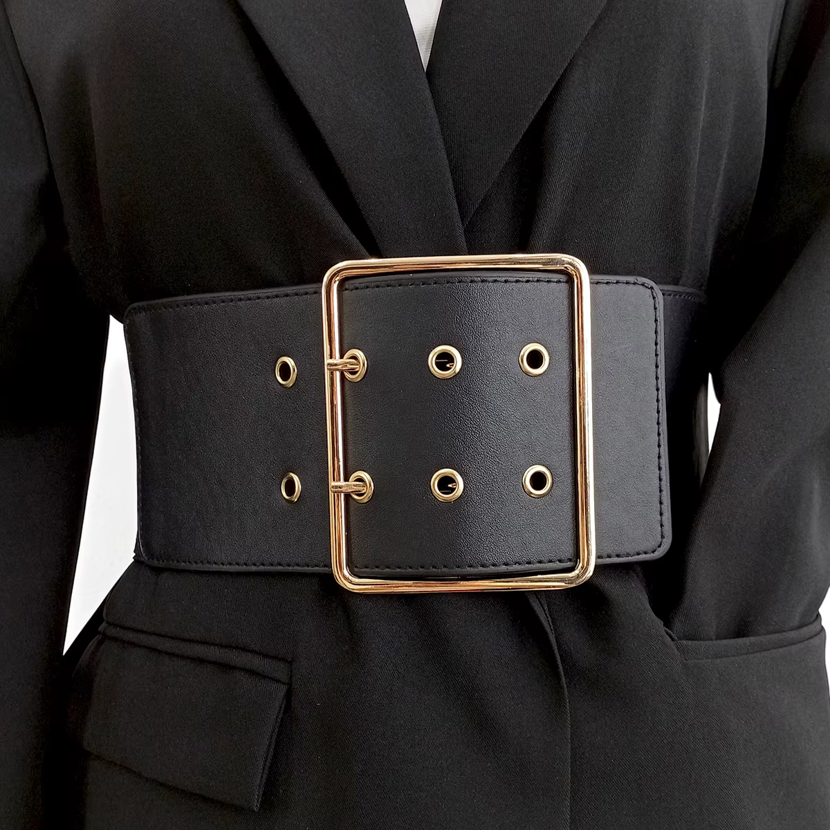 Wide Stretch Cummerbunds Waist Elastic Dress Belt Easy Waistband
