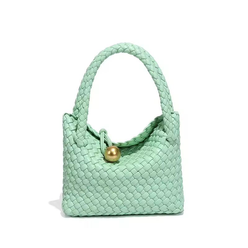 Woven Small Vegan Leather Purse Tote Handbag Hobo Bag - Image 11
