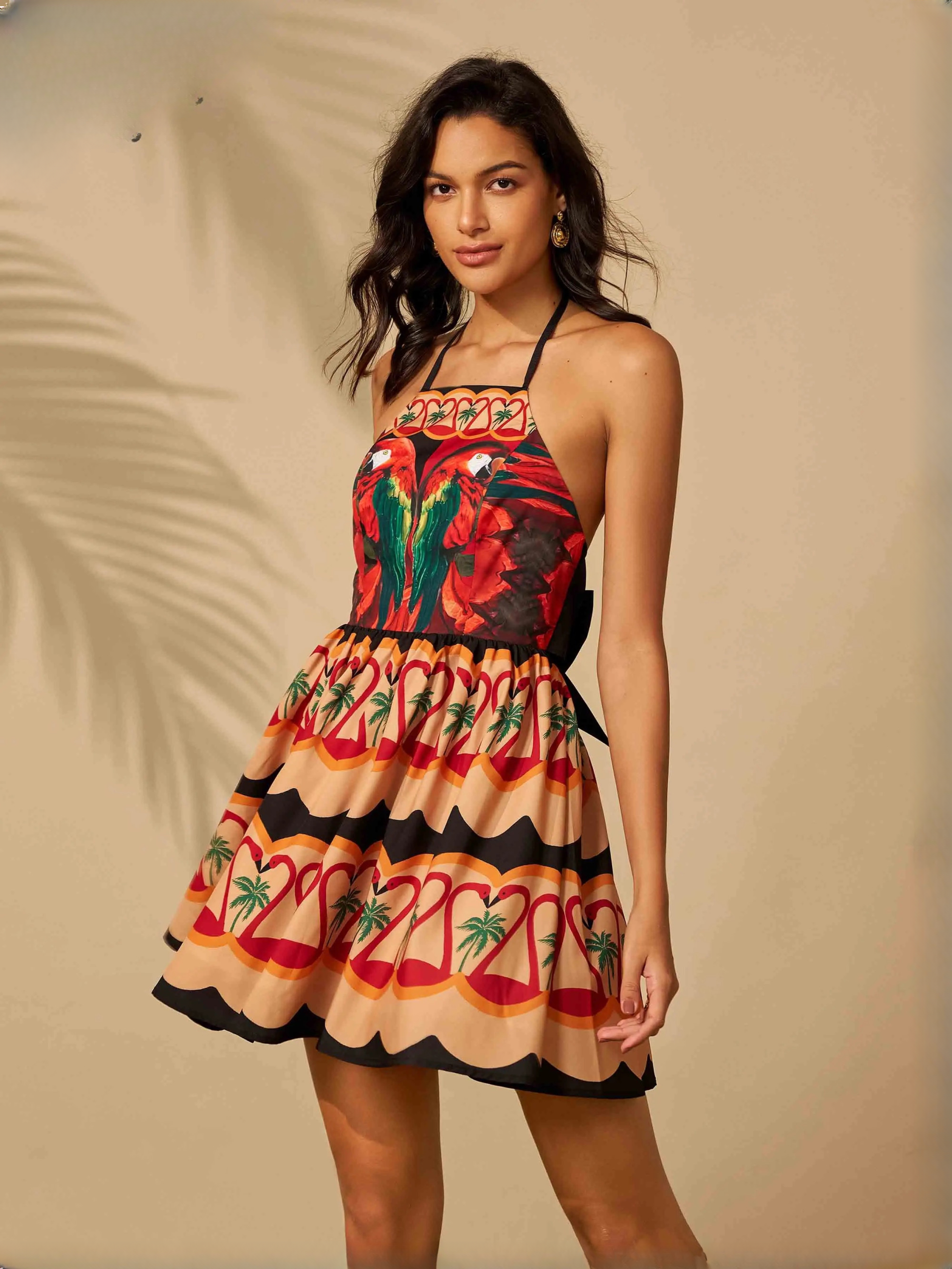 Elegant Slash Neck Spaghetti Strap Halter Chic Backless Sleeveless Evening Mini Dresses - Image 4