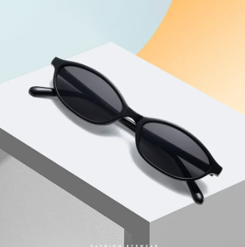 Casual Plastic Retro Oval Cat Eye Trendy Small Narrow Outdoor sports Designer Sunglasses