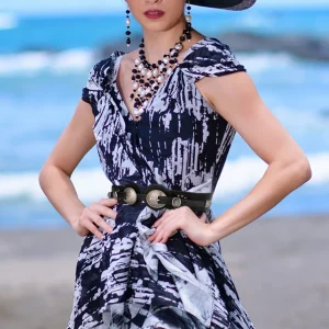 Vintage Solid Metal Double Buckle PU Carved Decorative All-Match Belt