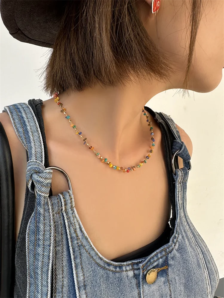 Broken Hole Denim Suspender Retro Washed Loose Suspender One-Piece Wide Leg Shorts - Image 11