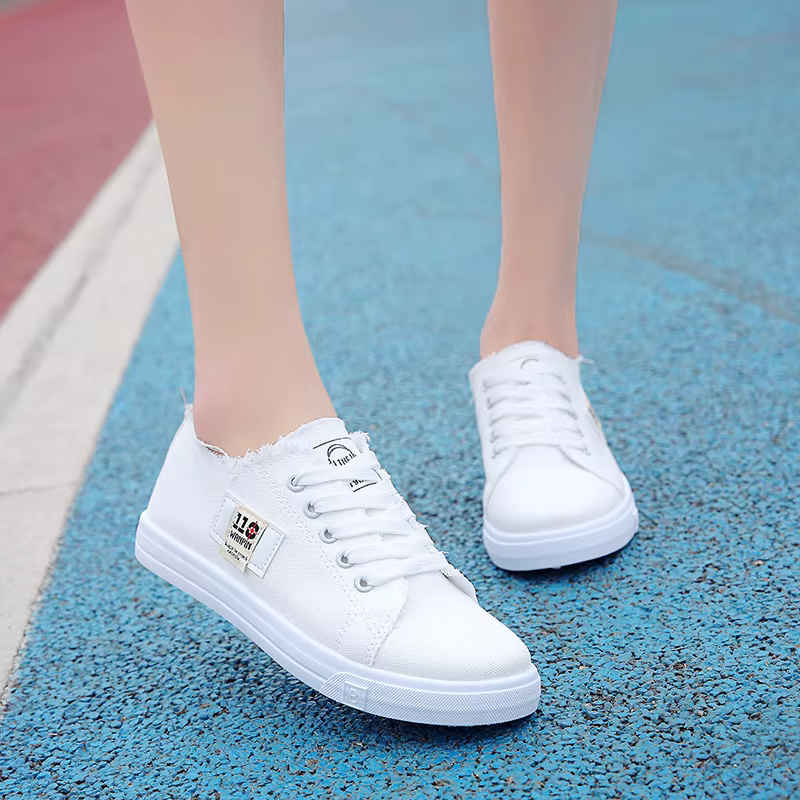 Comfortable Rubber Shallow Lace-up Sports Flat Shoes Sneakers - Image 10
