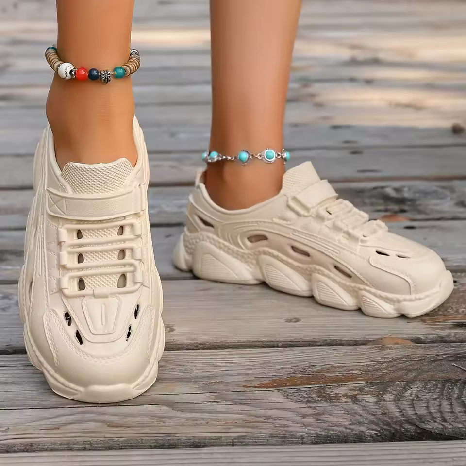 Casual Ankle Strap Thick Bottom Non-slip Beach Style Flat Shoes - Image 2