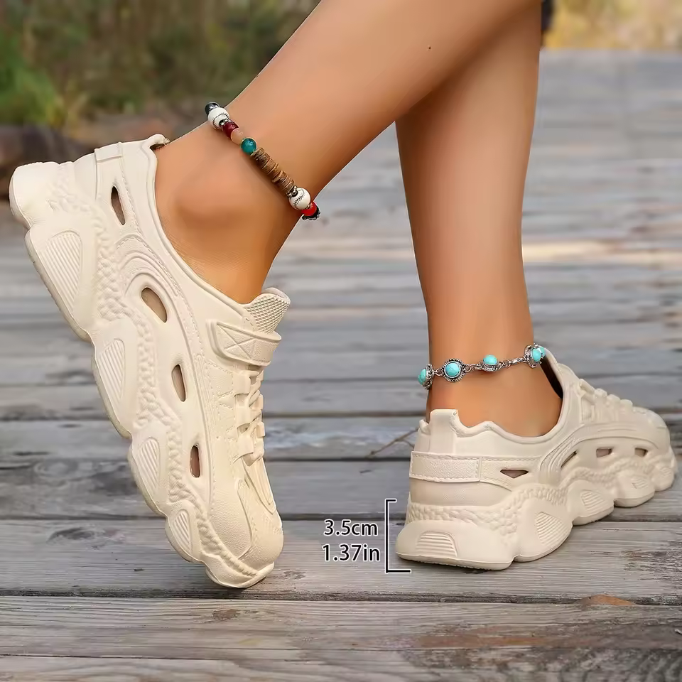 Casual Ankle Strap Thick Bottom Non-slip Beach Style Flat Shoes - Image 3