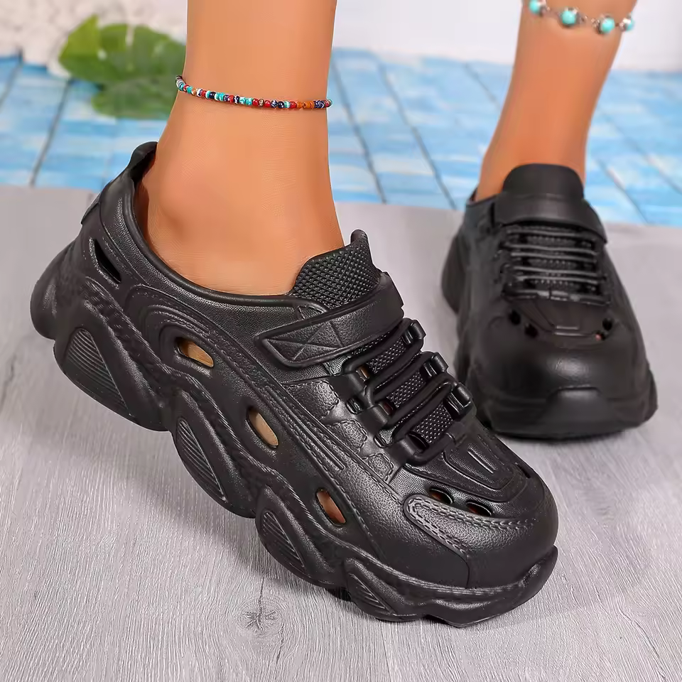 Casual Ankle Strap Thick Bottom Non-slip Beach Style Flat Shoes - Image 4