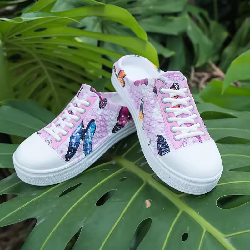 Casual Breathable Round Toe Comfortable Flats Sports Shoes - Image 2