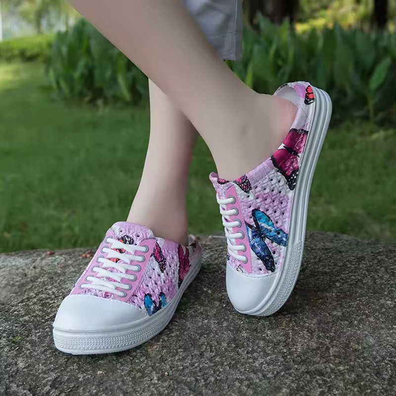 Casual Breathable Round Toe Comfortable Flats Sports Shoes