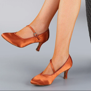 Casual Closed Toe Modern Quickstep Foxtrot Satin High Heel