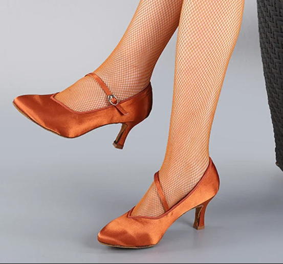 Casual Closed Toe Modern Quickstep Foxtrot Satin High Heel