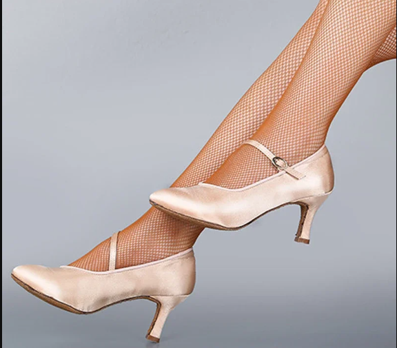 Casual Closed Toe Modern Quickstep Foxtrot Satin High Heel - Image 6