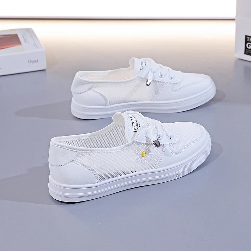 Casual Comfort Mesh Breathable Lace Up Tennis Light Hollow Shoes - Image 9