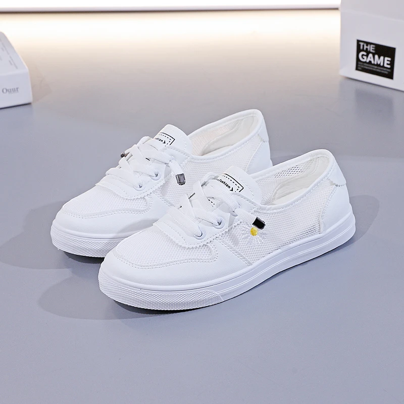 Casual Comfort Mesh Breathable Lace Up Tennis Light Hollow Shoes - Image 10