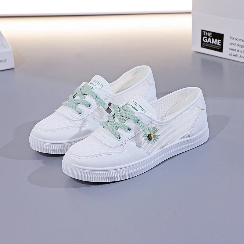 Casual Comfort Mesh Breathable Lace Up Tennis Light Hollow Shoes - Image 5