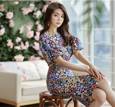 Casual Cropped Top Blouses And High Waist Sheath Pencil Bodycon Skirts Two Pieces Set - Image 10