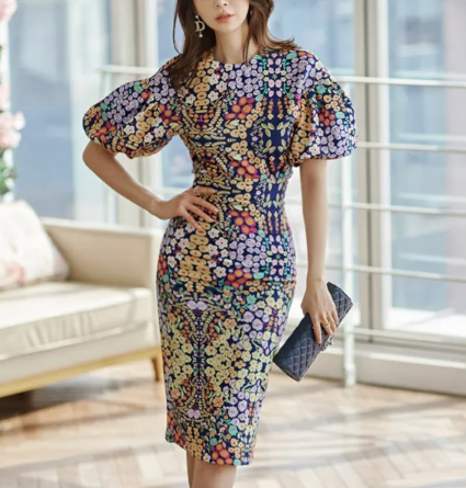 Casual Cropped Top Blouses And High Waist Sheath Pencil Bodycon Skirts Two Pieces Set - Image 11