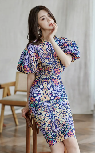 Casual Cropped Top Blouses And High Waist Sheath Pencil Bodycon Skirts Two Pieces Set - Image 7