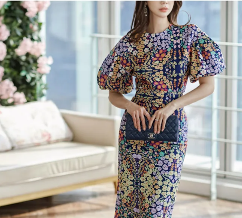 Casual Cropped Top Blouses And High Waist Sheath Pencil Bodycon Skirts Two Pieces Set - Image 9