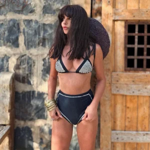 Casual Diamond Bikini Push Up Bandeau Biquini Bodysuit