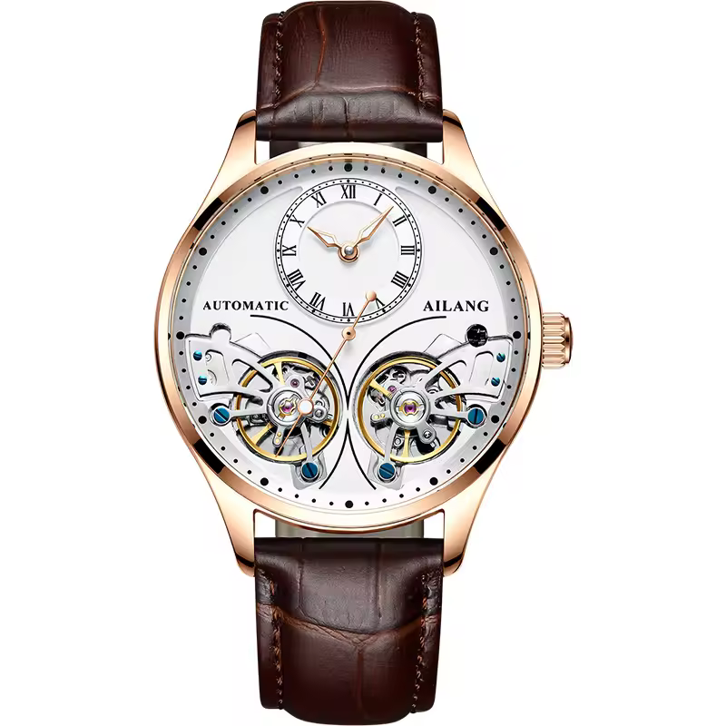 Casual Double Tourbillon Luminous Direct-looking Mechanical Automatic Watch - Image 4