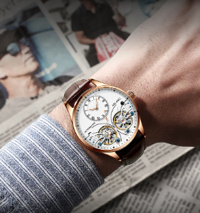 Casual Double Tourbillon Luminous Direct-looking Mechanical Automatic Watch