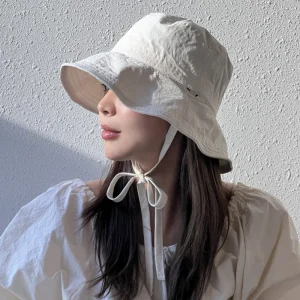 Casual Drawstring Homemade Handmade Fisherman Quick-drying Lightweight Sun Protection Hat