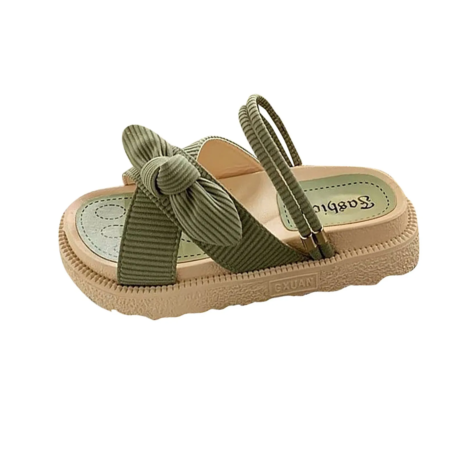 Casual Fairy Roman Style Geometric Shallow Platform Flat Slippers - Image 2