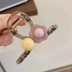 Elegant Flower Magnolia Bamboo Leaf Peach Blossom Beach Shark Hair Claw