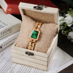 Casual Hidden Clasp Special Gift Support Drop Wooden Niche Wrist Quartz Watch