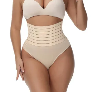 Casual High Waist Shaping Brief Thong Body Shaper Slimming Underwear Butt Lifter Control Pantie Shapewear 