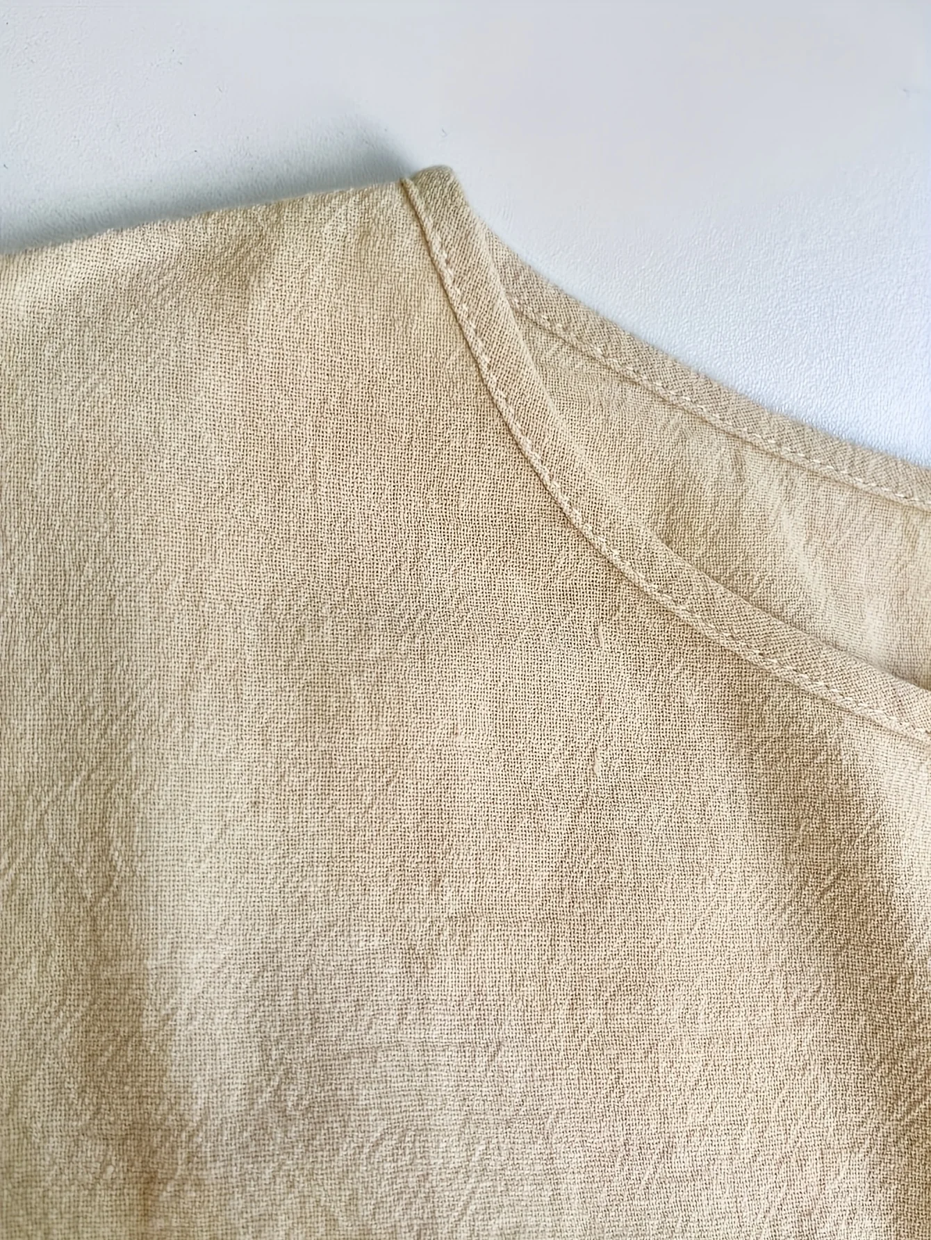 Casual Loose Comfortable Fashion Round Neck Elastic Waist Shorts Top Trouser Playsuit - Image 14